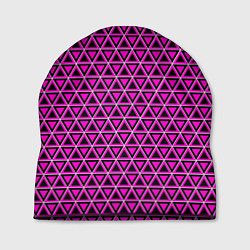 Шапка Розовые и чёрные треугольники, цвет: 3D-принт