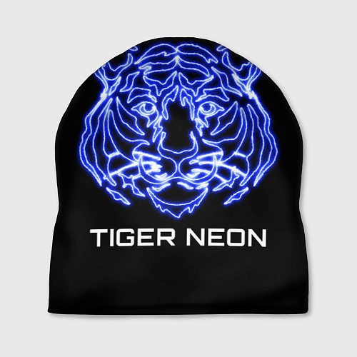 Шапка Tiger neon art / 3D-принт – фото 1