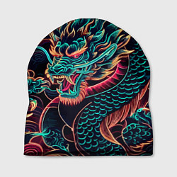 Шапка Неоновое ирезуми японского дракона, цвет: 3D-принт