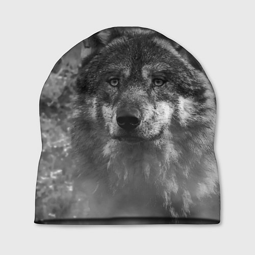 Шапка Серый волк на сером фоне / 3D-принт – фото 1