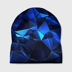 Шапка Синие мелкие осколки калейдоскоп