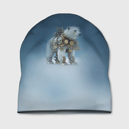 Шапка Белый северный медведь в стиле стимпанк / 3D-принт – фото 1