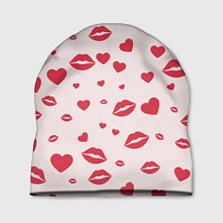 Шапка Поцелуйчики паттерн, цвет: 3D-принт