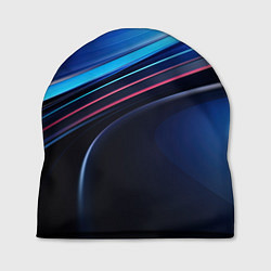 Шапка Синяя и черная абстракция геометрическая