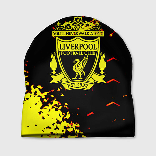 Шапка Liverpool жёлтые краски текстура / 3D-принт – фото 1