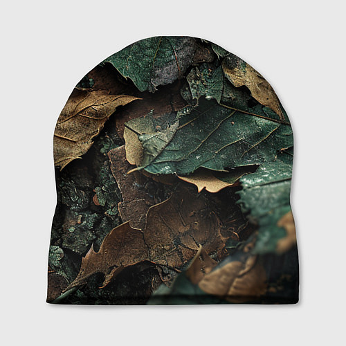 Шапка Реалистичный камуфляж из листьев / 3D-принт – фото 1