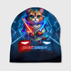 Шапка Beat Saber кот музыкальный джедай