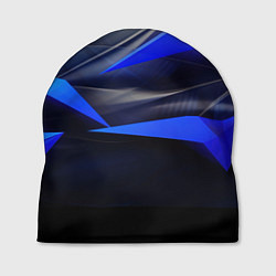 Шапка Black and blue abstract background sport style