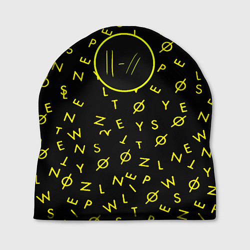 Шапка Twenty one pilots pattern rock yellow / 3D-принт – фото 1