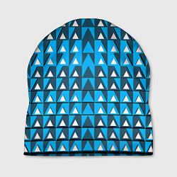 Шапка Узор из треугольников синий, цвет: 3D-принт