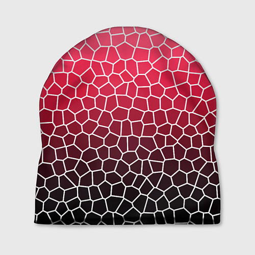 Шапка Крупная мозаика розовый градиент / 3D-принт – фото 1