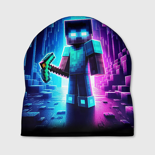 Шапка Minecraft - neon character ai art / 3D-принт – фото 1