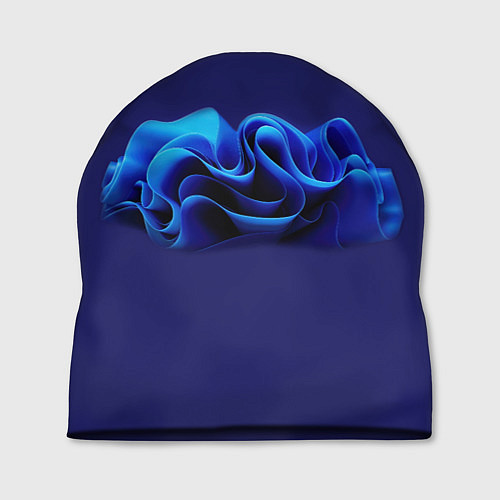 Шапка Синие воланы графика / 3D-принт – фото 1