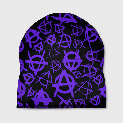 Шапка Узор анархия фиолетовый / 3D-принт – фото 1