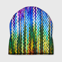 Шапка Разноцветные волнистые полосы, цвет: 3D-принт