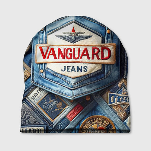 Шапка Vanguard denim patchwork - ai art / 3D-принт – фото 1