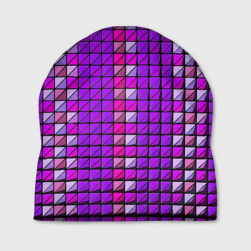 Шапка Фиолетовые плитки / 3D-принт – фото 1