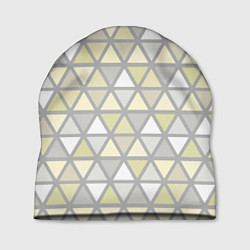 Шапка Паттерн геометрия светлый жёлто-серый, цвет: 3D-принт