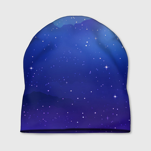 Шапка Синий космос и звезды / 3D-принт – фото 1