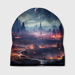 Шапка Фантастическая планета внутри космоса