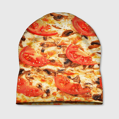Шапка Пицца с грибами и томатом - текстура / 3D-принт – фото 1