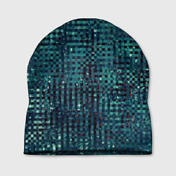 Шапка Сине-бирюзовый абстрактный, цвет: 3D-принт