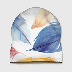 Шапка Акварельные перья, цвет: 3D-принт