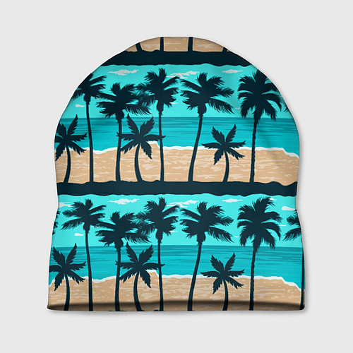 Шапка Пляжные пальмы паттерн / 3D-принт – фото 1