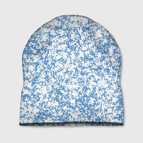 Шапка Пёстрый бело-голубой / 3D-принт – фото 1