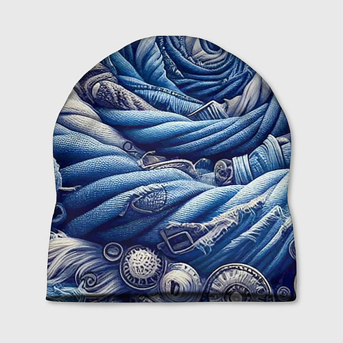 Шапка Denim funnel - fashion trend / 3D-принт – фото 1