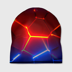 Шапка Светящиеся лавой неоновые плиты в разломе