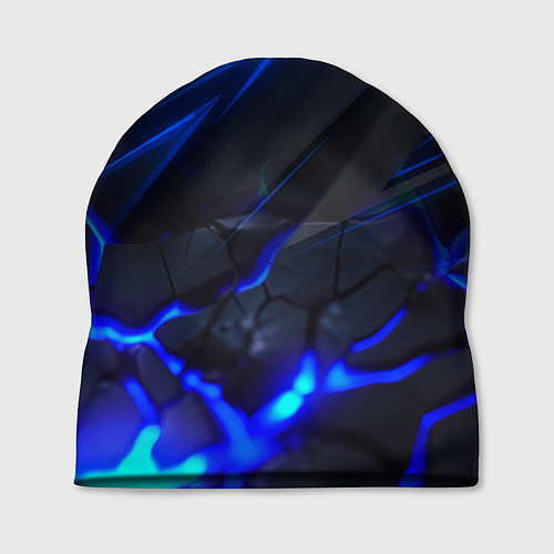 Шапка Синяя абстракция с плитами / 3D-принт – фото 1