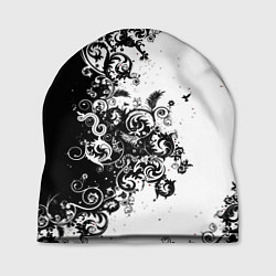 Шапка Чёрно белый стильный узор