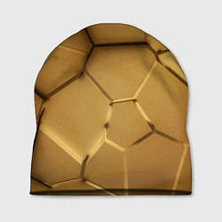 Шапка Золотые неоновые плиты в разломе, цвет: 3D-принт