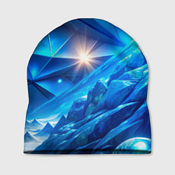 Шапка Синяя объемная абстракция со вспышкой