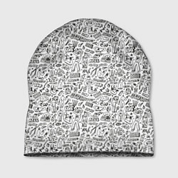 Шапка Дудл граффити рэперское - паттерн
