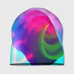 Шапка Неоновая абстракция градиент