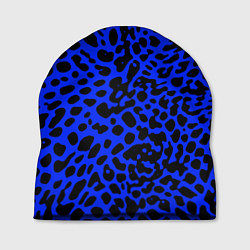 Шапка Ярко-синий с чёрными пятнами