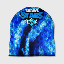 Шапка Brawl stars fire blue