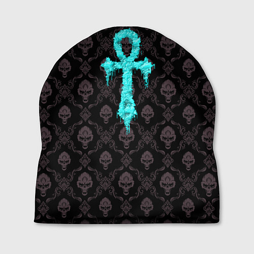 Шапка Череп крест - готический узор / 3D-принт – фото 1