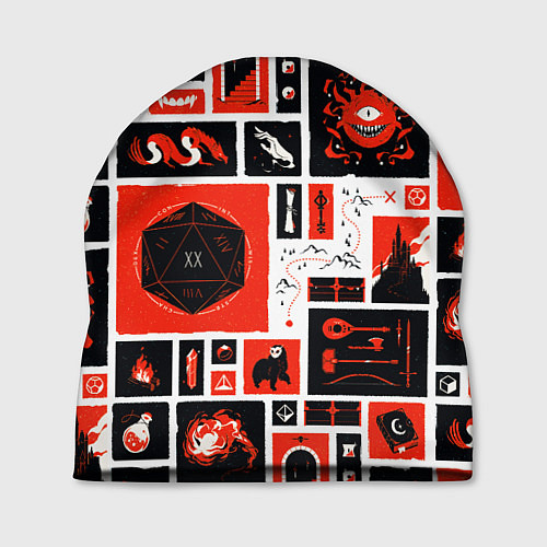 Шапка Dungeons and dragons pattern / 3D-принт – фото 1