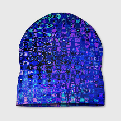 Шапка Абстракция синий индиго / 3D-принт – фото 1