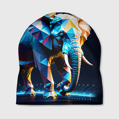 Шапка Большой полигональный слон / 3D-принт – фото 1