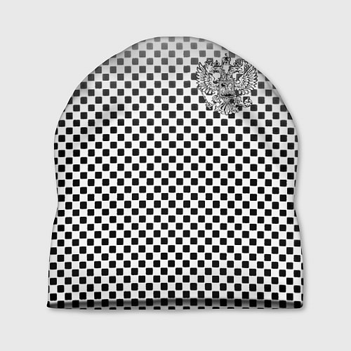 Шапка Герб РФ клетка паттерн / 3D-принт – фото 1