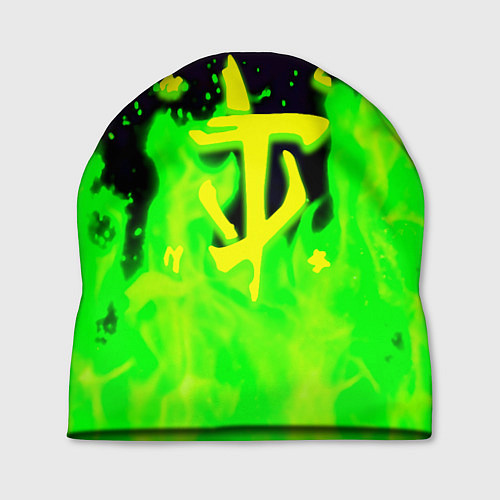 Шапка Doom кислотный огонь лого / 3D-принт – фото 1