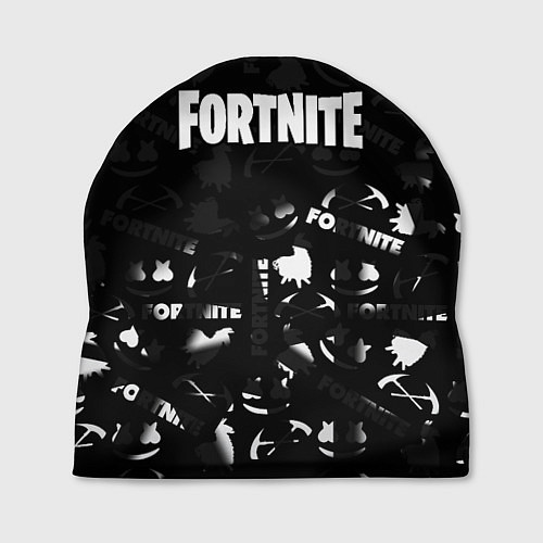 Шапка Fortnite pattern black / 3D-принт – фото 1