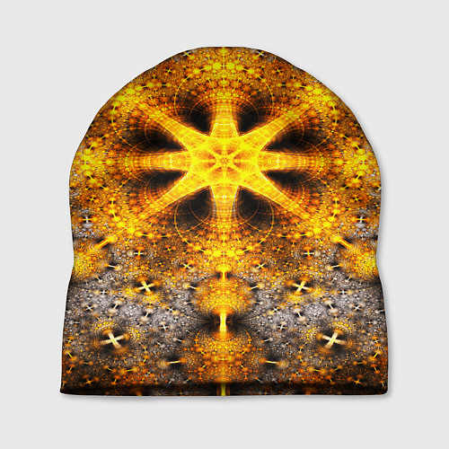 Шапка Золотые фракталы / 3D-принт – фото 1