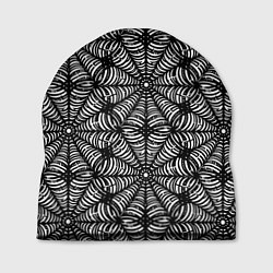 Шапка Паутинообразный черный паттерн