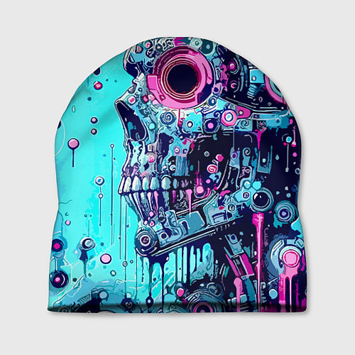 Шапка Cyber skull - blots sketch / 3D-принт – фото 1