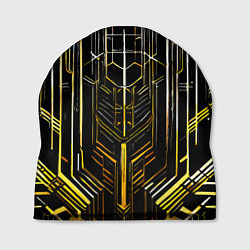 Шапка Gold lines on a black background